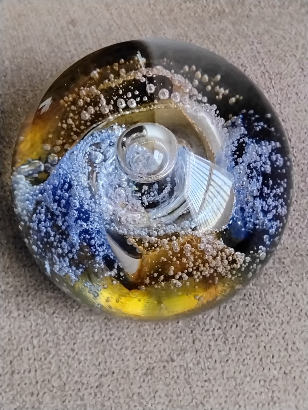 Vintage Caithness Scotland 'Cosmos' Art Glass Paperweight - Signed & Numbered - Picture 3 of 8